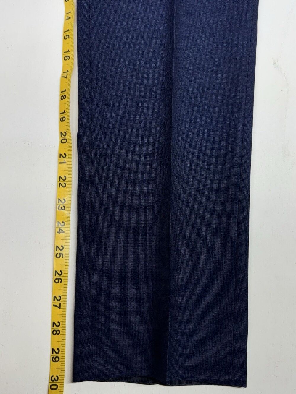 Suit Supply Brescia Blue Pure Wool Mens Flat Front Trouser Dress Pants 34x30 - Picture 3 of 7